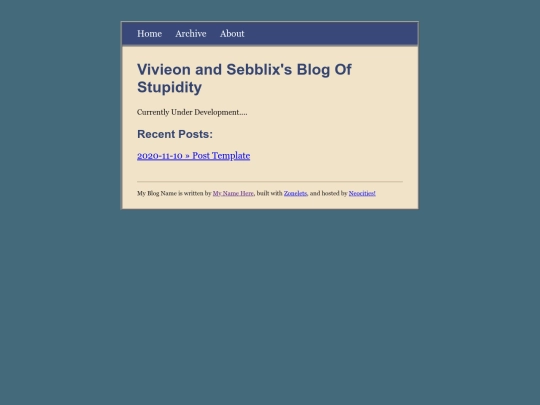 Blog screenshot