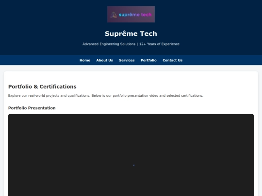 Portfolio screenshot