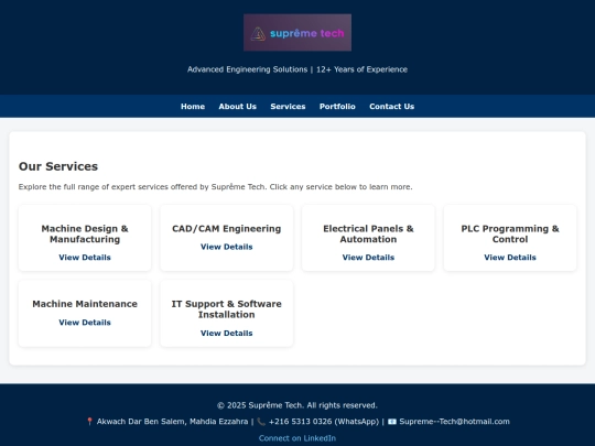 services screenshot