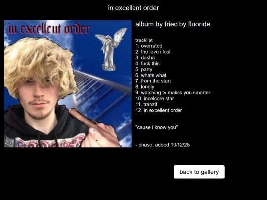 song infos/inexcellentorder screenshot