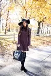 winter fashion, fall fashion, thanksgiving outfit idea 2015, brown WAYF sweater dress, Stuart Weitzman Highland Black, black celine phantom, emily gemma, brunette balay.jpg
