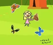 Pictures for slide show/Drawings For My Web Page/Stephainy and The Butterflies.jpg